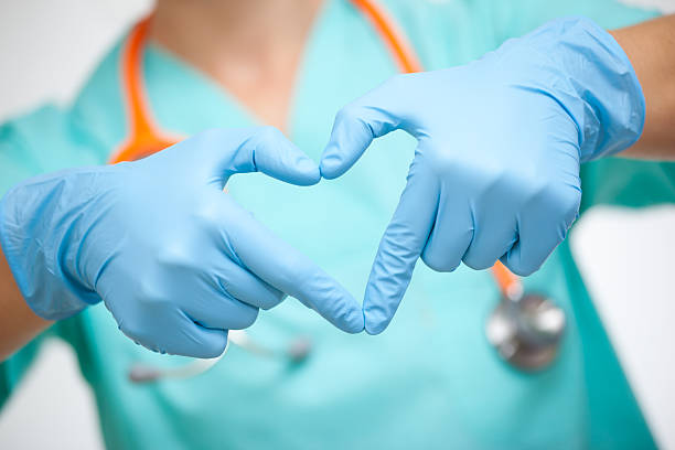 nurse hands in shape of heart